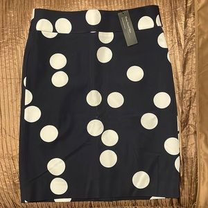 Banana Republic Sloane Pencil Skirt Navy & White